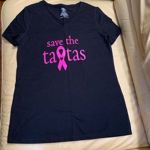 3/$20- Save the Tatas T-shirt-NWOT